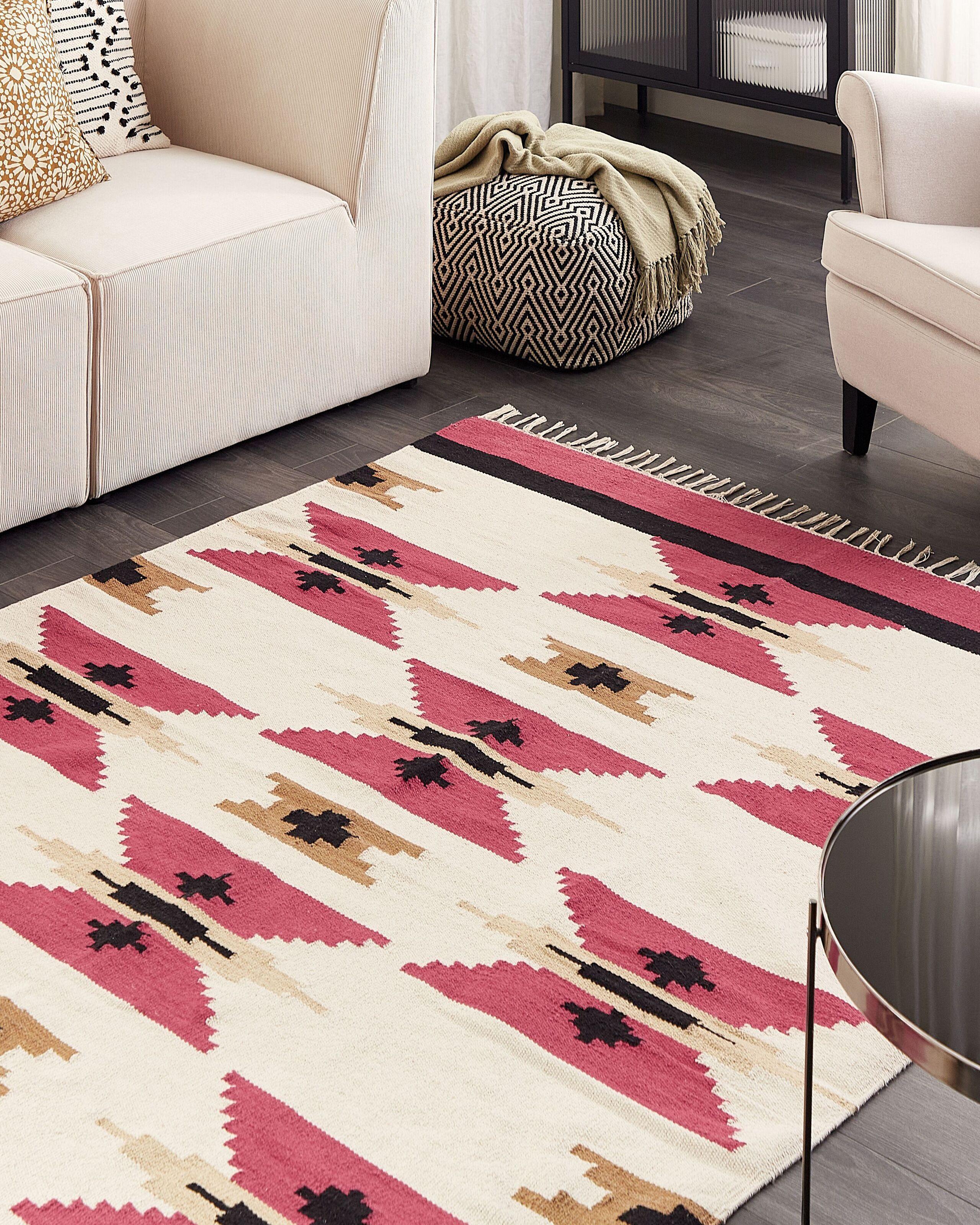 Beliani Teppich aus Baumwolle Klassisch GARNI  