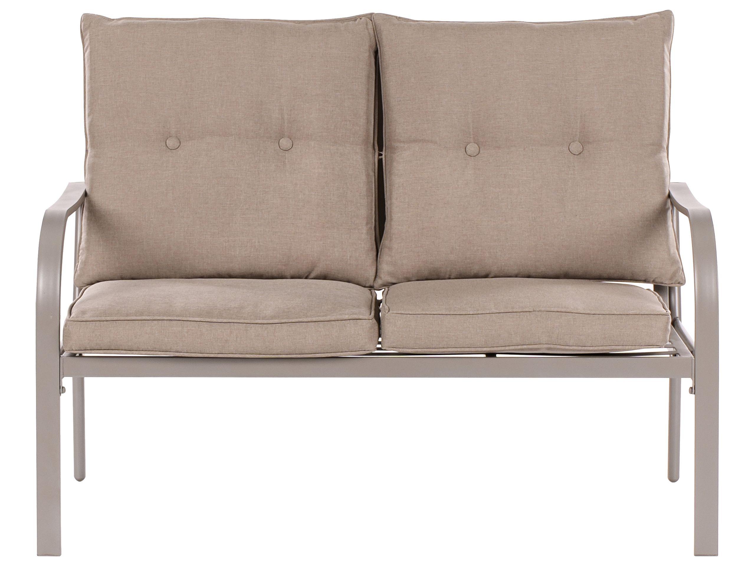 Beliani Canapé 2 places avec fauteuils en Acier Moderne MESTRINO  