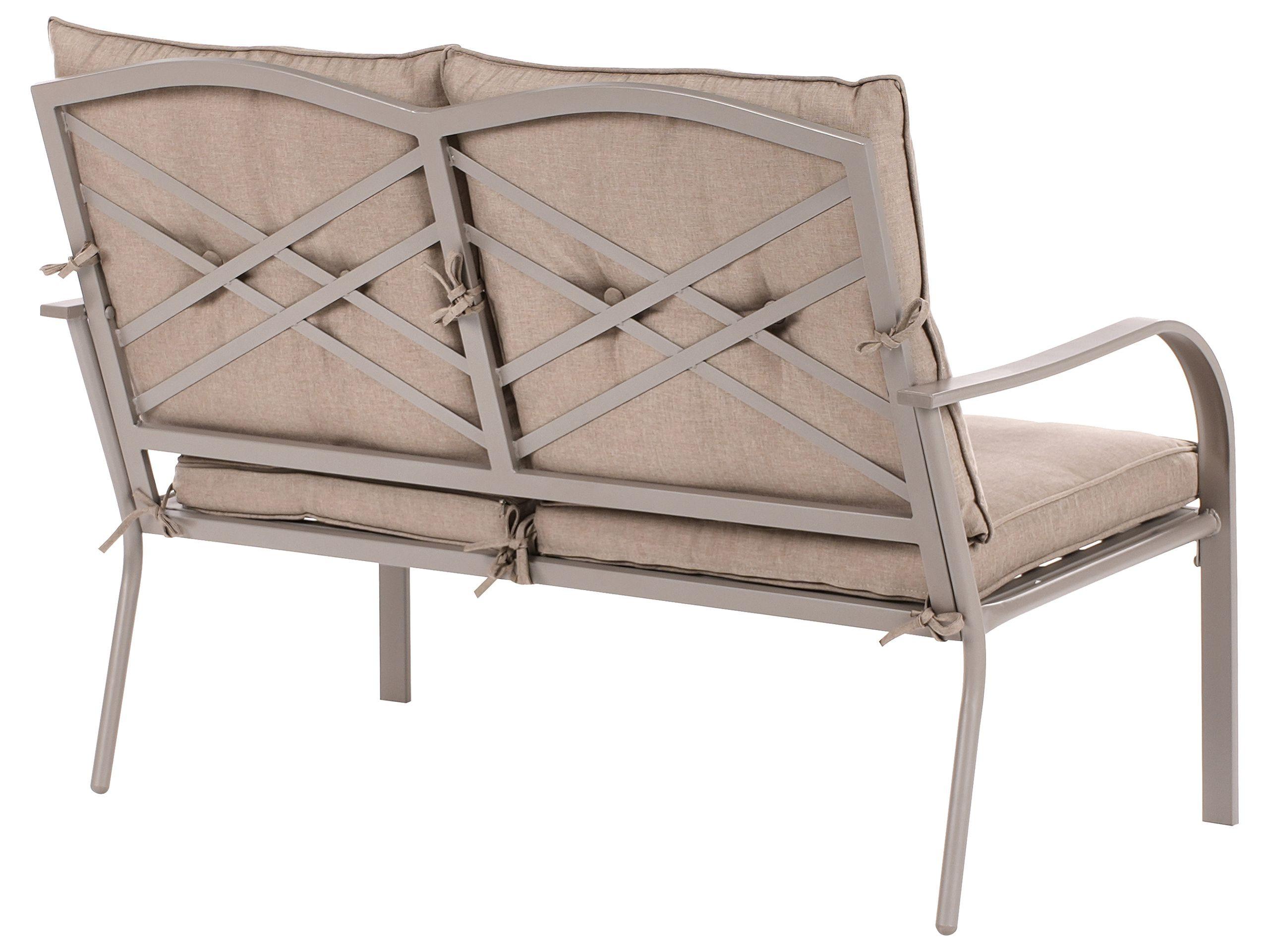 Beliani Canapé 2 places avec fauteuils en Acier Moderne MESTRINO  