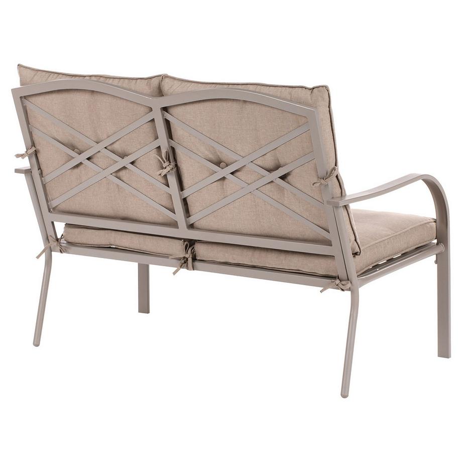 Beliani 2-Sitzer Sofa mit Sesseln aus Stahl Modern MESTRINO  