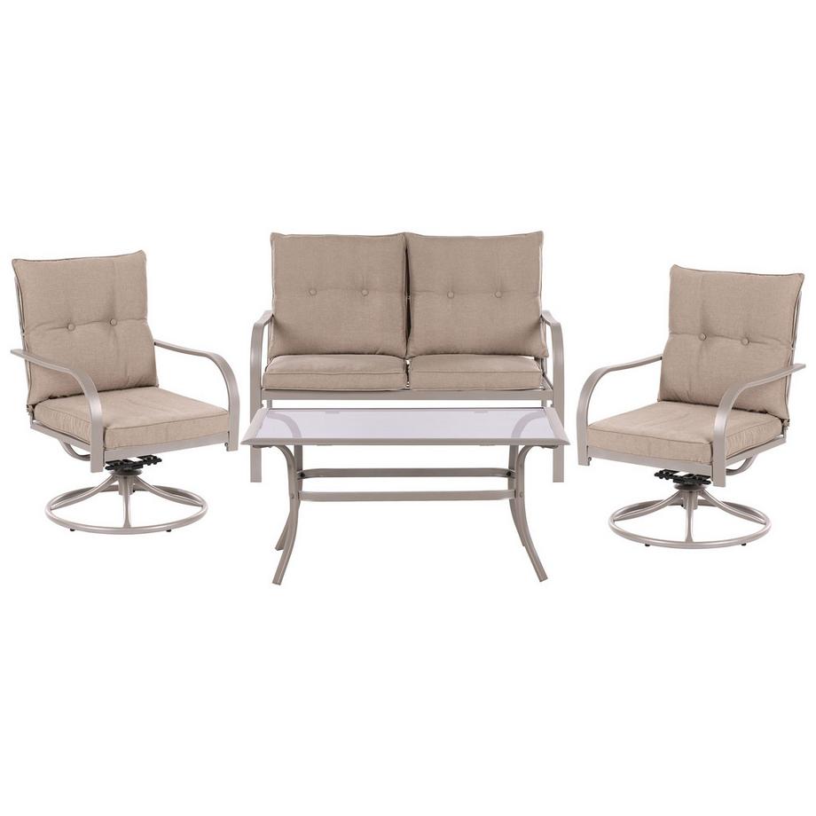 2-Sitzer Sofa mit Sesseln aus Stahl Modern MESTRINO
