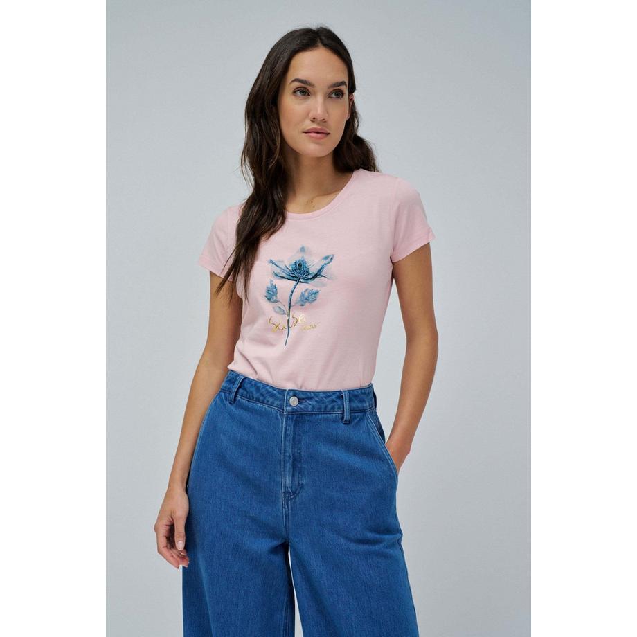 Salsa T-Shirt Graphic Flower Print  