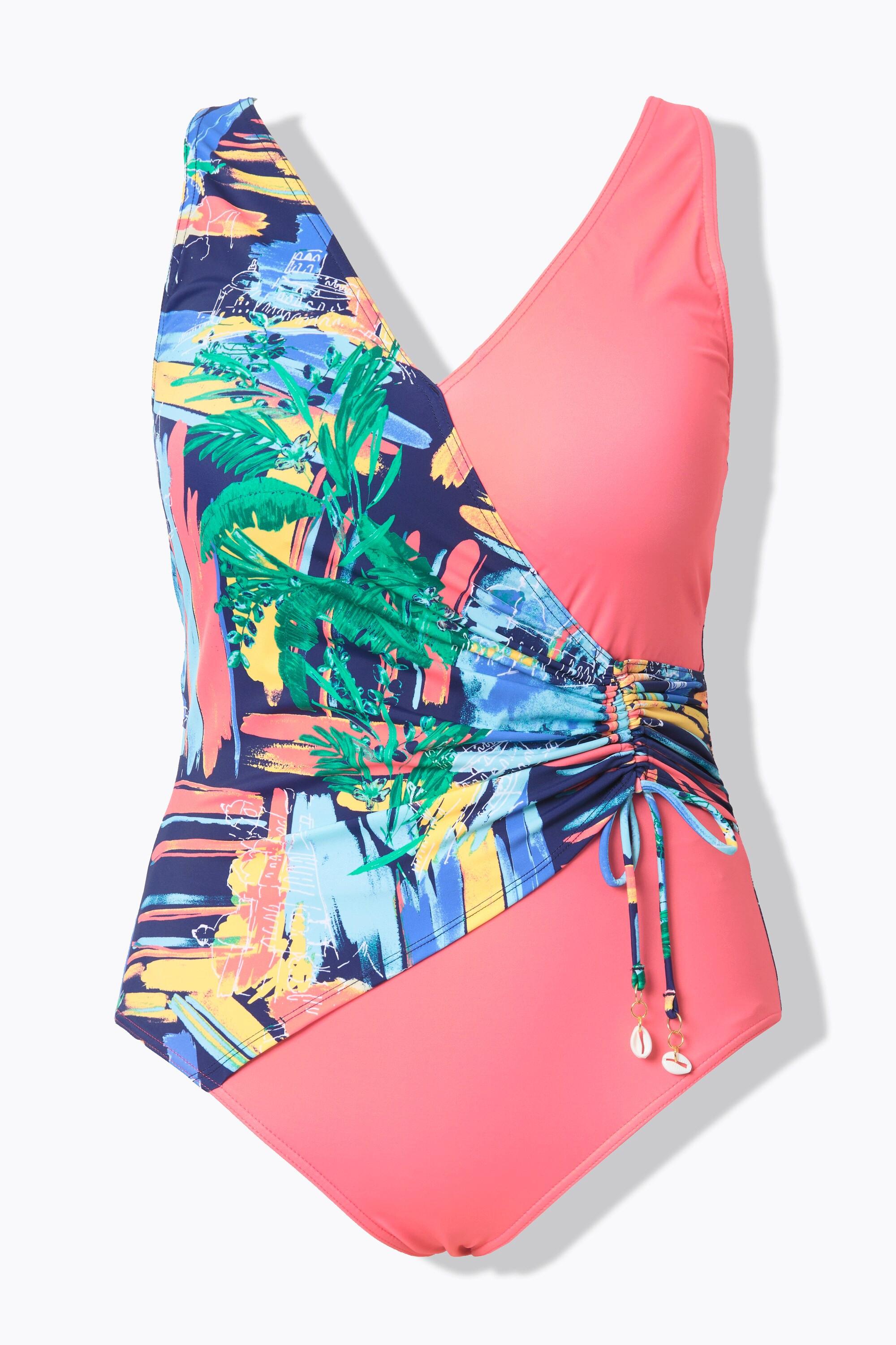 Ulla Popken Costume da bagno Effetto Incrociato Coppe Morbide Scollatura a V  