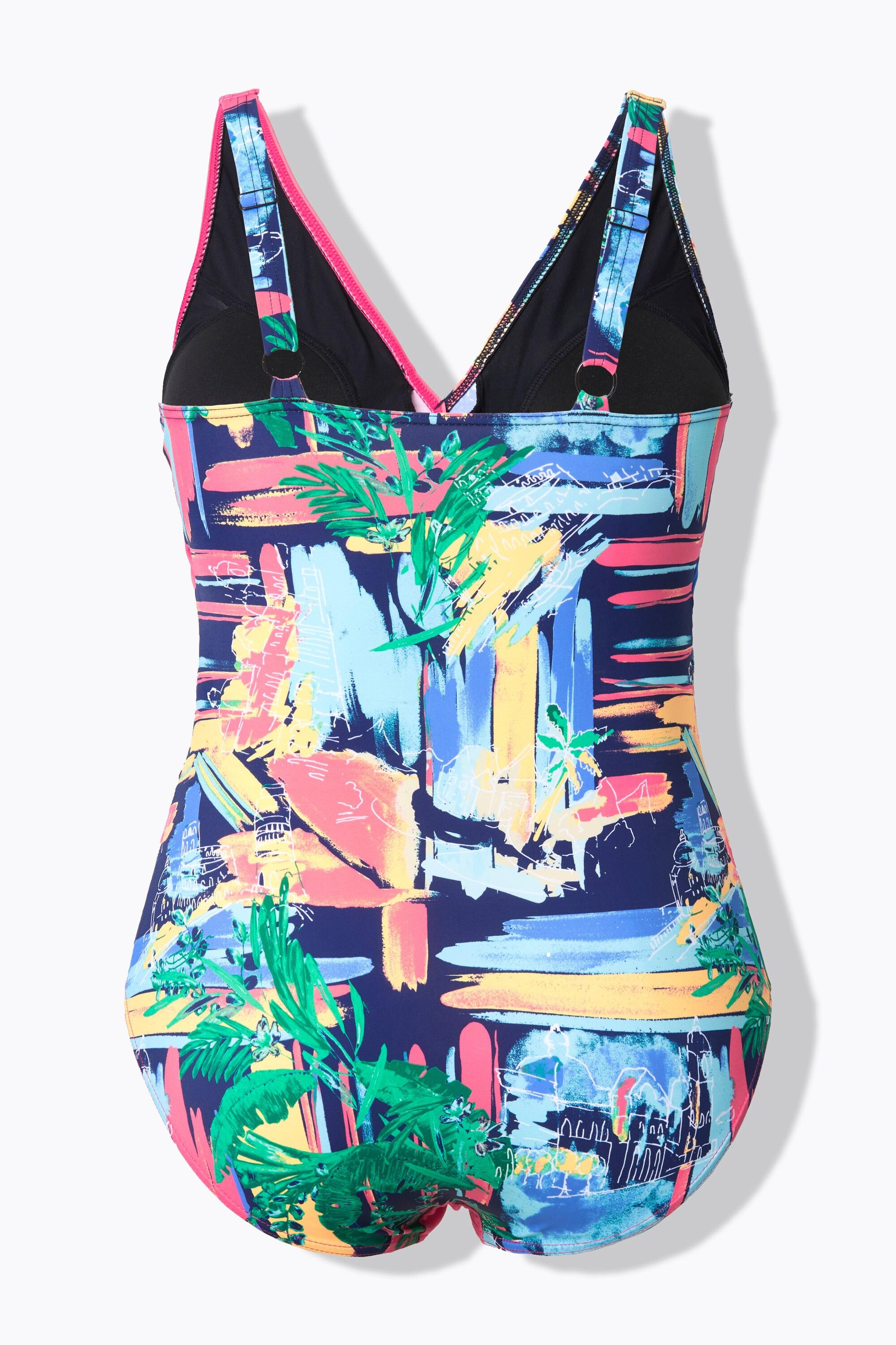 Ulla Popken Costume da bagno Effetto Incrociato Coppe Morbide Scollatura a V  