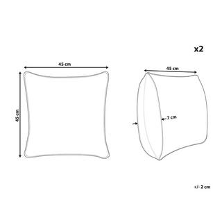 Beliani Dekokissen 2er Set aus Polyester Modern LAVATERA  