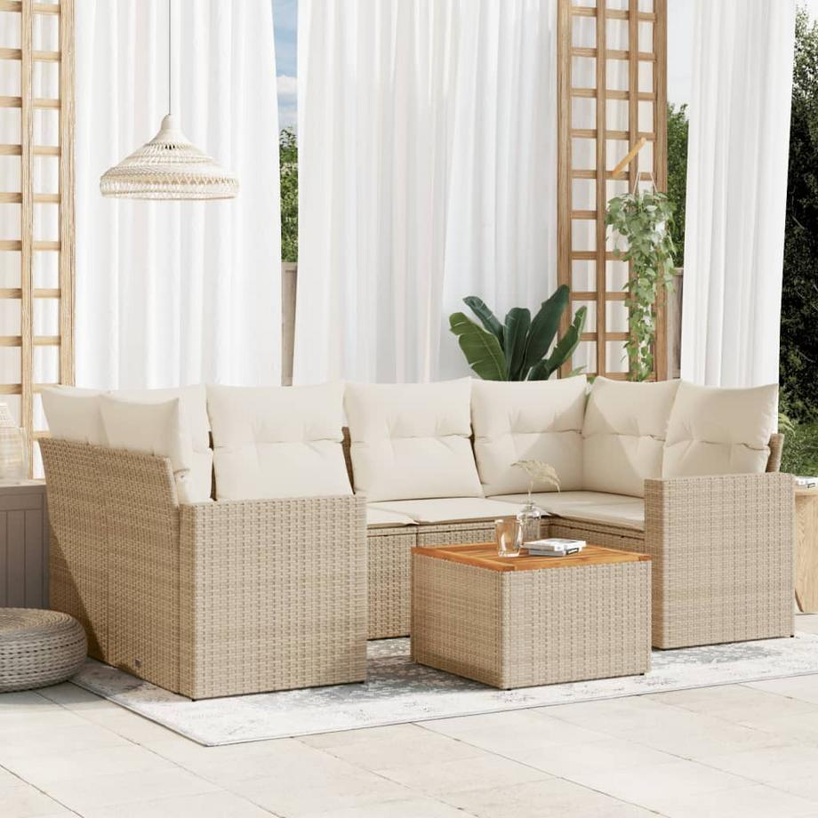 VidaXL set divano da giardino Polirattan  