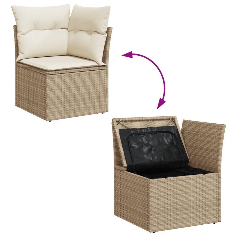 VidaXL set divano da giardino Polirattan  