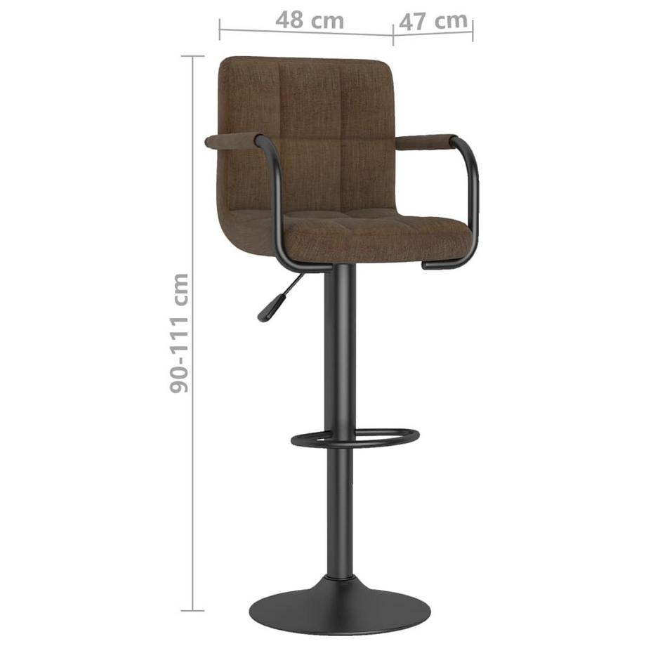 VidaXL Tabouret de bar tissu  