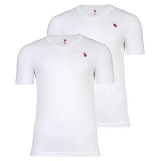 U.S. Polo Assn. T-shirt Col V Lot de 2 Coupe Confortable  