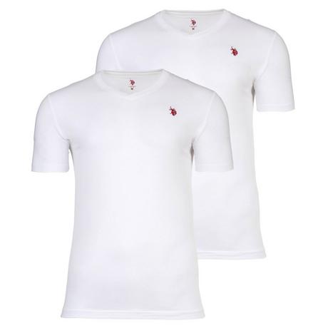 U.S. Polo Assn. T-shirt Col V Lot de 2 Coupe Confortable  