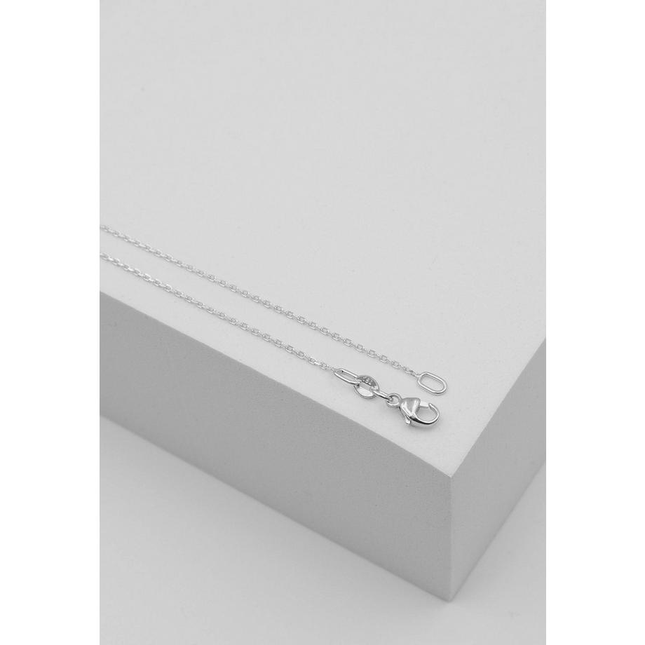 Collier forçat or blanc 750, 0,9mm, 38cm