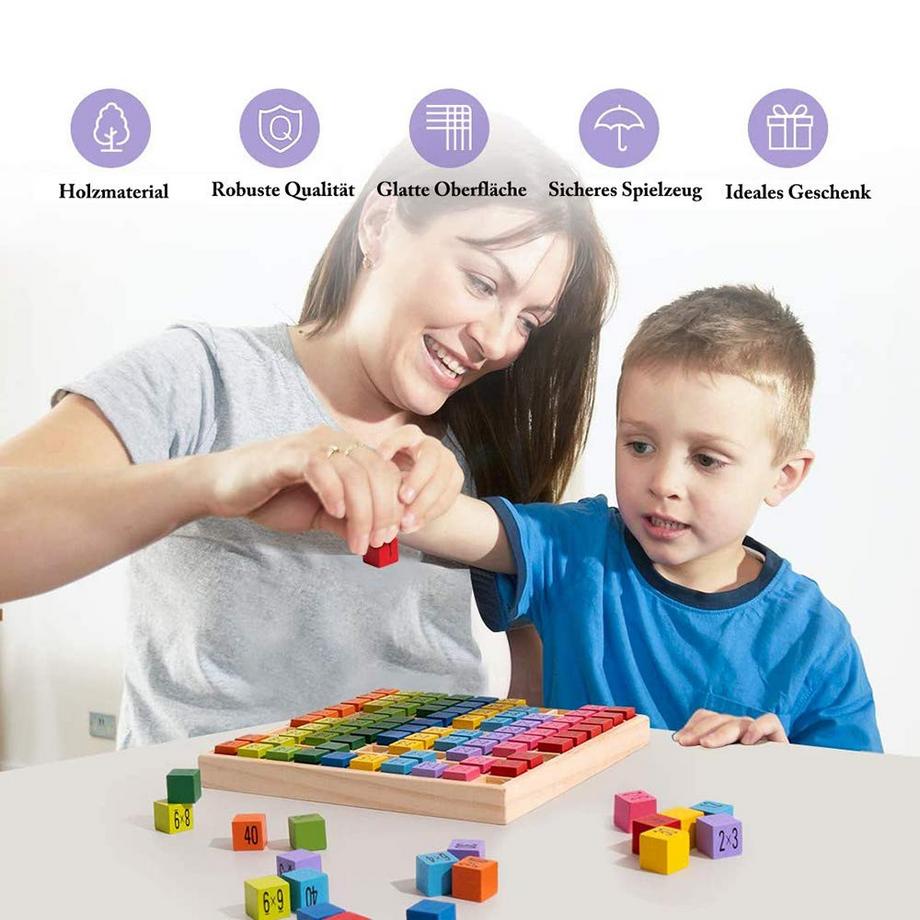Activity-board  Zahlen lernen für Grundschulkinder, Mathe-Tafel aus Holz, Mathe-Spielzeug 