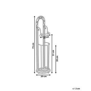 Beliani Toilettenpapierständer aus Eisen Retro TEMUCO  