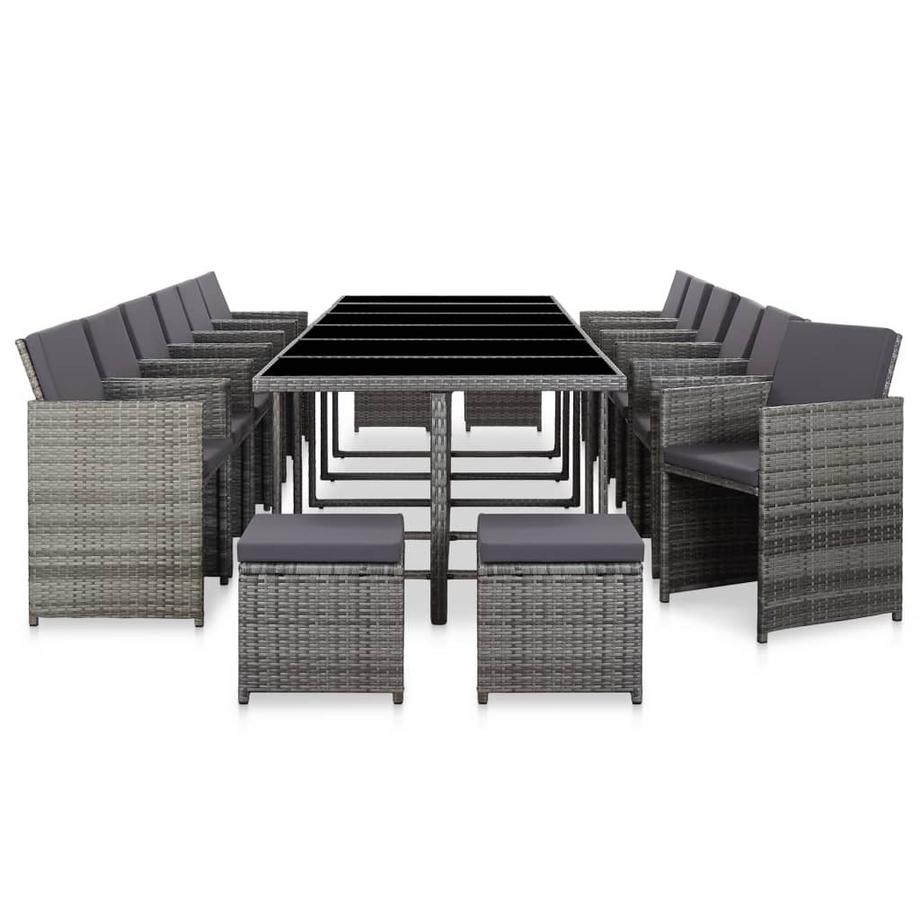 VidaXL tavolo da giardino Polirattan  