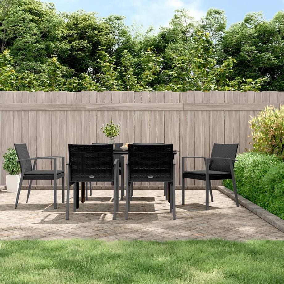 VidaXL Ensemble à manger de jardin rotin synthétique  