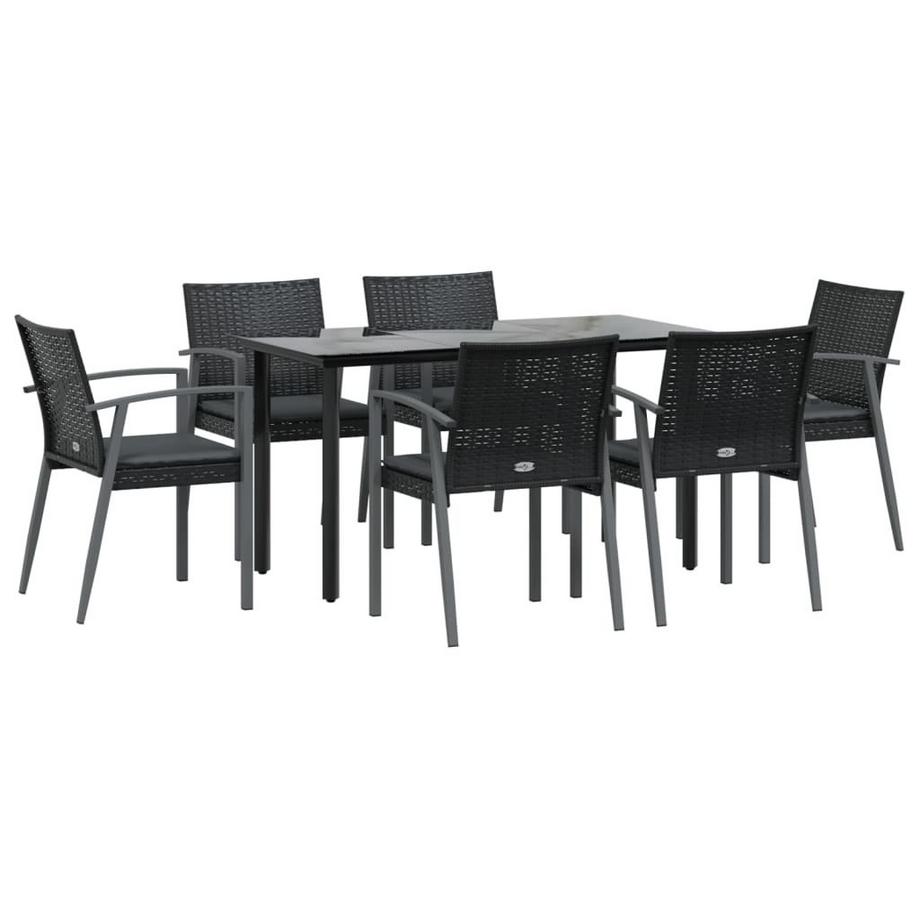VidaXL Ensemble à manger de jardin rotin synthétique  