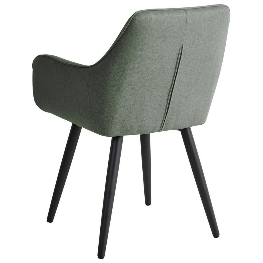 Beliani Lot de 2 chaises de salle à manger en Lin synthétique  TIRANO  