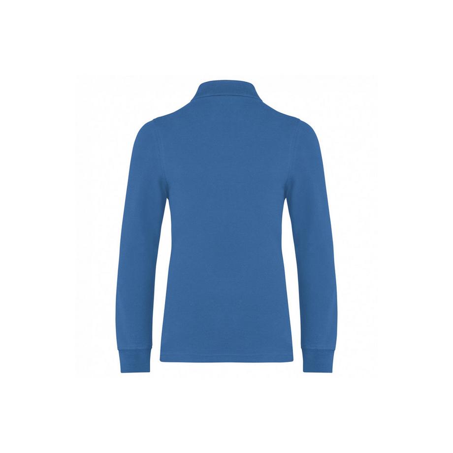 Kariban  langarm polo-shirt kind 
