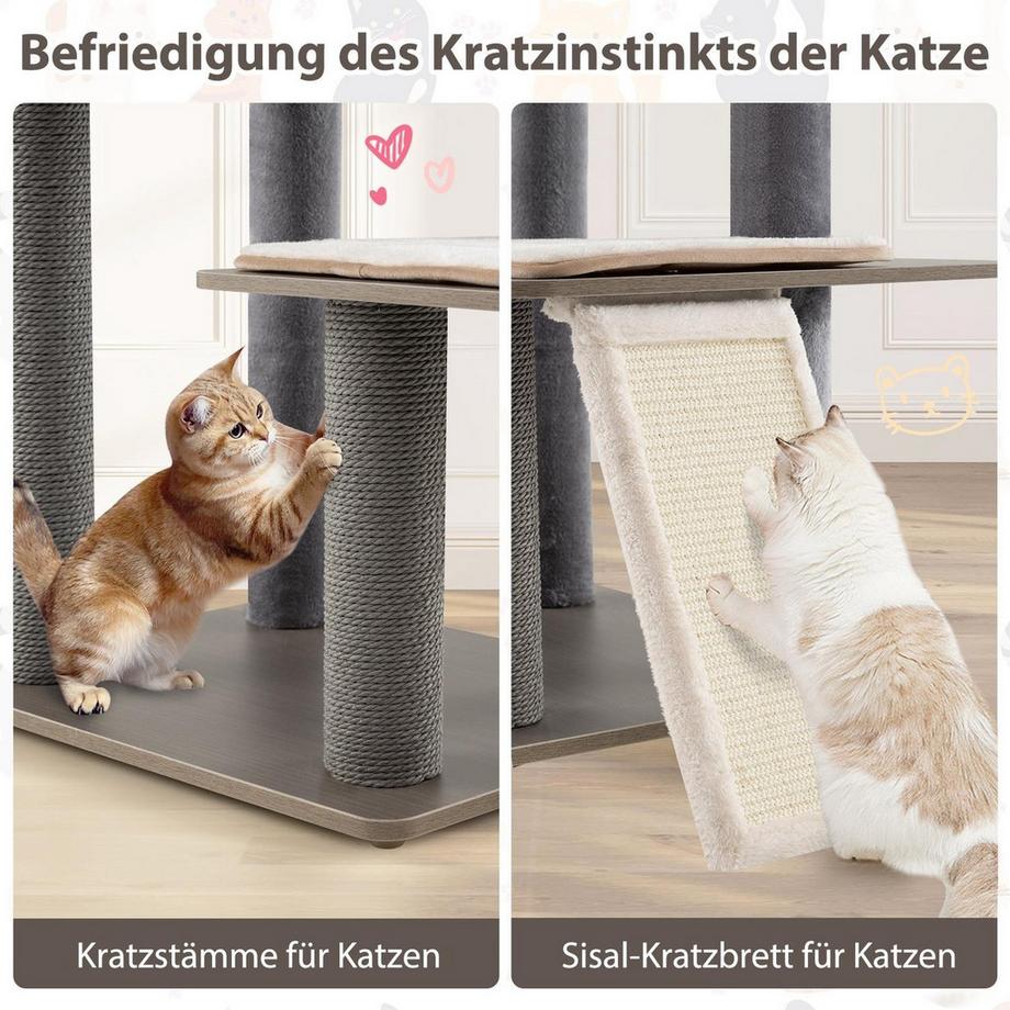 Northix  Arbre à chat avec griffoir en sisal 