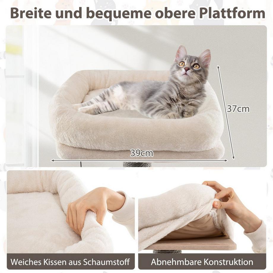 Northix  Arbre à chat avec griffoir en sisal 