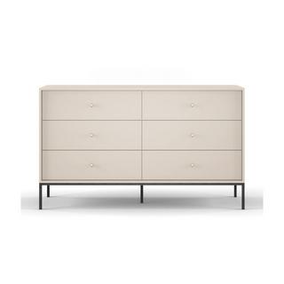 Vente-unique  Commode 6 tiroirs - Beige - BOGDAN 