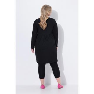 Ulla Popken Jersey A-Linie Tunika-Ausschnitt Langarm Kleid  