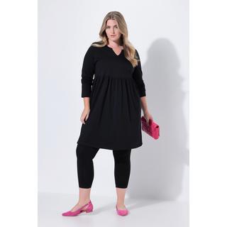 Ulla Popken Jersey A-Linie Tunika-Ausschnitt Langarm Kleid  