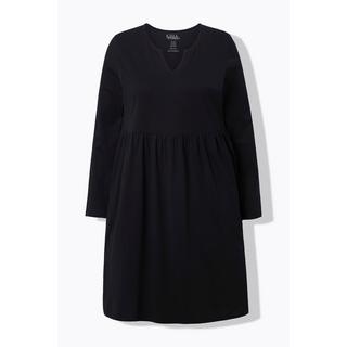 Ulla Popken Jersey A-Linie Tunika-Ausschnitt Langarm Kleid  