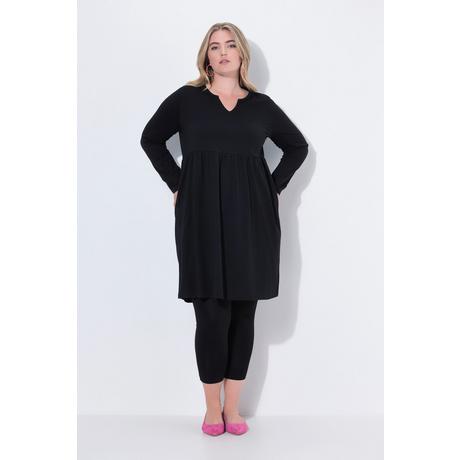 Ulla Popken Jersey A-Linie Tunika-Ausschnitt Langarm Kleid  