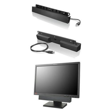 lenovo  Lenovo USB Soundbar Schwarz 2.0 Kanäle 2,5 W 