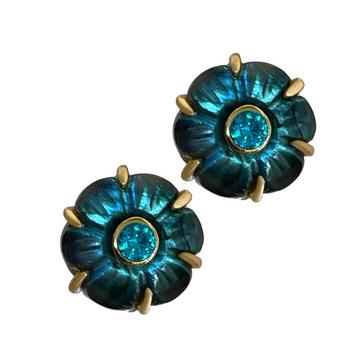 Boucles d'oreilles Labradorite "Noelia"