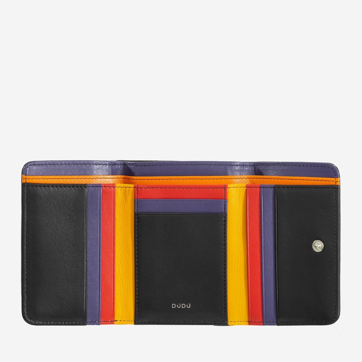 Dudu Pemba Portefeuille Multicolore Trifold Noir  