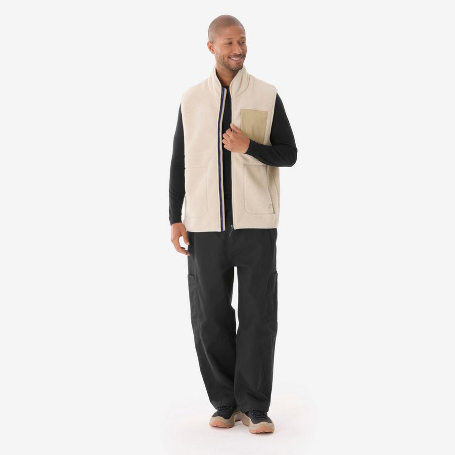 QUECHUA  Gilet polaire de randonnée homme, sherpa MH500 beige 