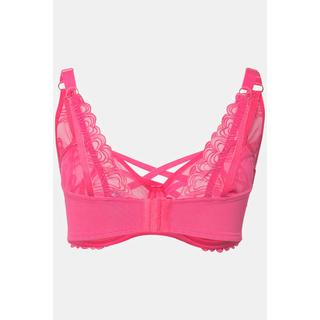 Ulla Popken Reggiseno con Ferretto Nastri Decorativi Pizzo Cuori High Apex  