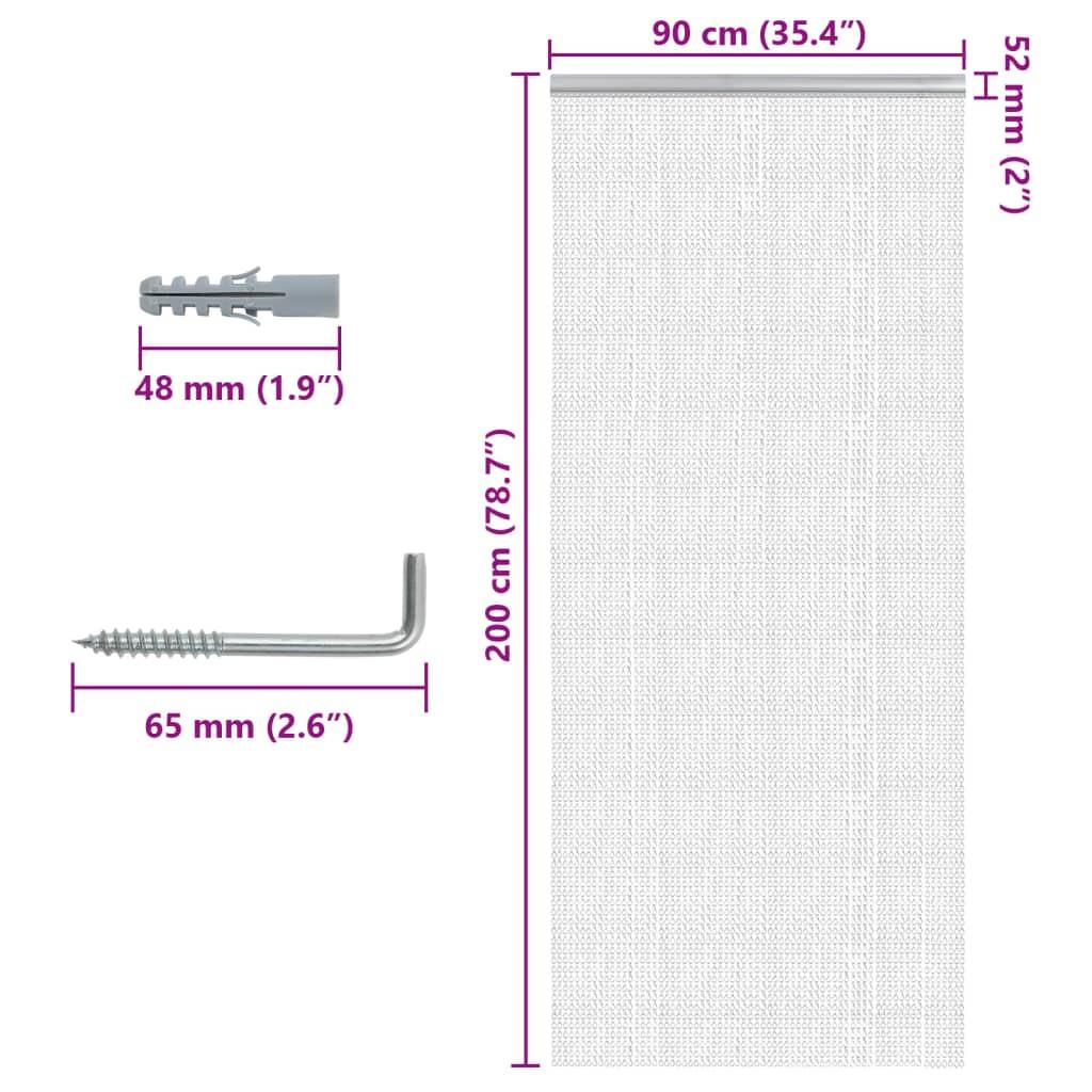 VidaXL  zanzariera da porta a catena Alluminio 