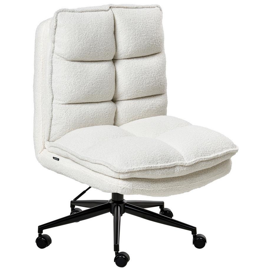 Beliani Sedia da ufficio en Bouclé Classico ADDISON  