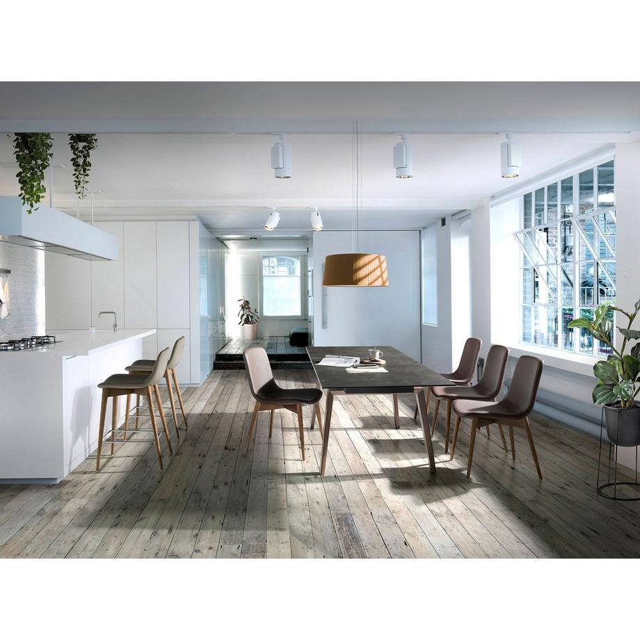 ANGEL CERDA Sgabello in ecopelle visone  