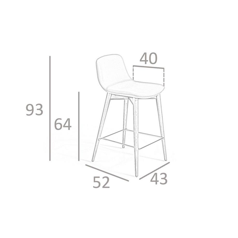 ANGEL CERDA Sgabello in ecopelle visone  