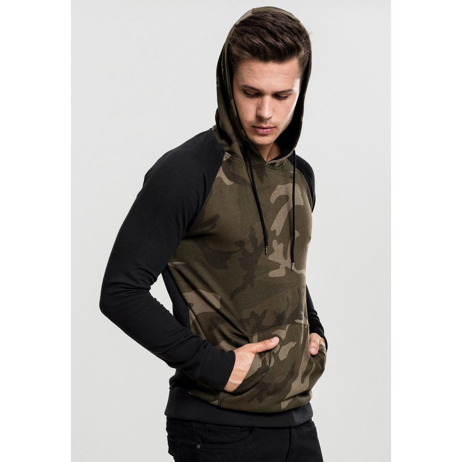 URBAN CLASSICS Contrast Raglan Kapuzenpullover  