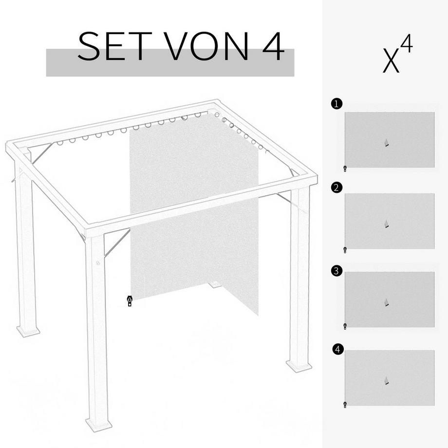 Outsunny  Gazebo avec crochets 