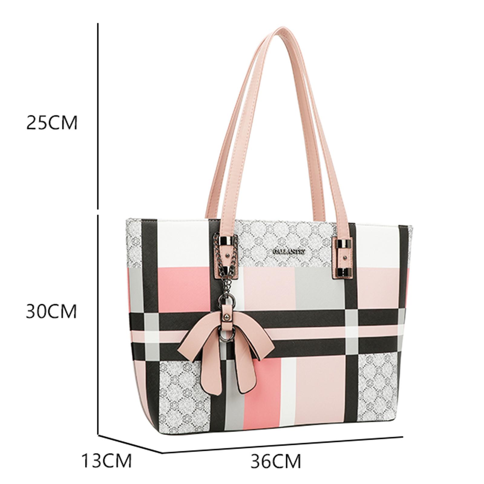 Gallantry Karierter Shopper mit Schleifendeko  