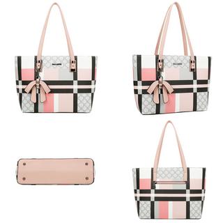 Gallantry Karierter Shopper mit Schleifendeko  