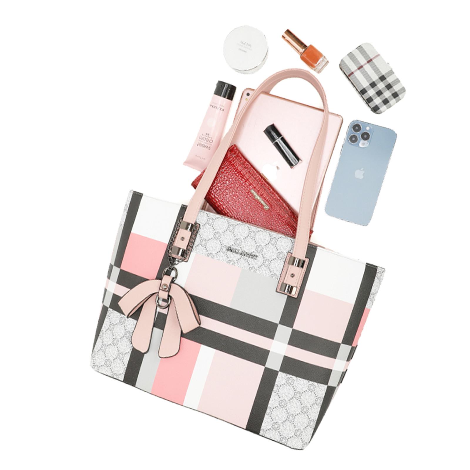 Gallantry Karierter Shopper mit Schleifendeko  