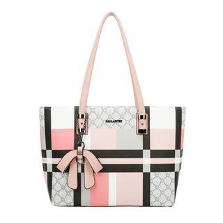 Gallantry Karierter Shopper mit Schleifendeko  