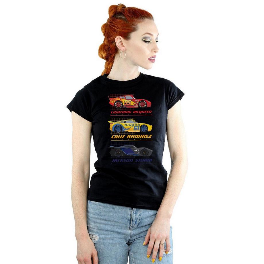 Disney Pixar Cars Lightning McQueen Cruz Ramirez Jackson Storm T-Shirt  