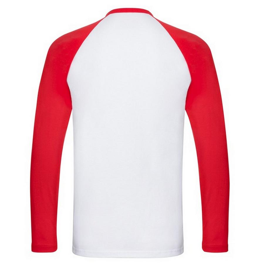 Fruit of the Loom Valueweight T-Shirt Baseball Manica Lunga  