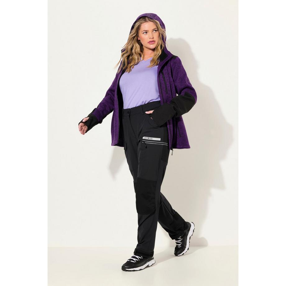 Ulla Popken HYPRAR Pantaloni da trekking ibridi Riflettore Chiusura a strappo  