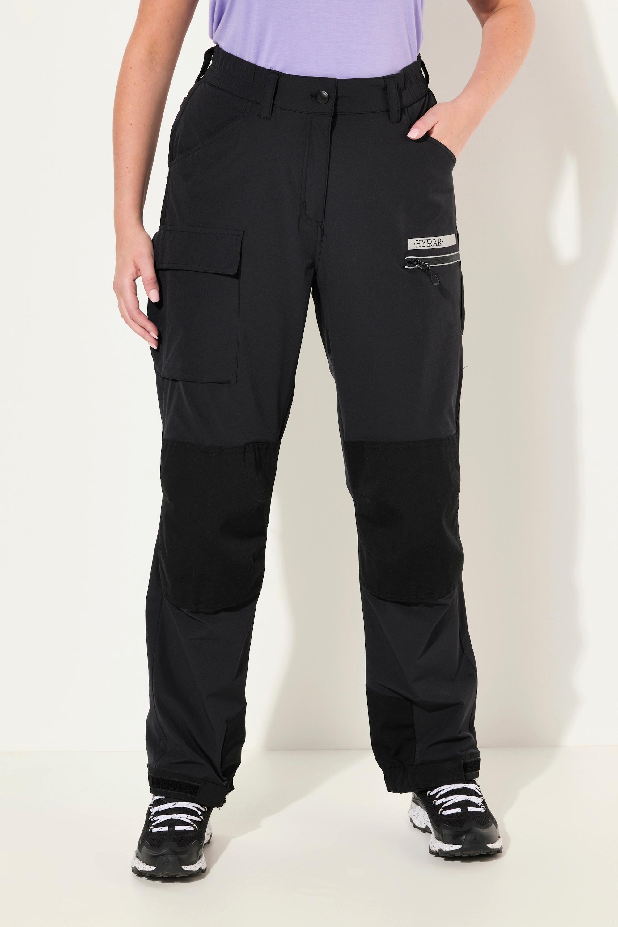 Ulla Popken  Pantalon de trekking hybride HYPRAR. Détails réfléchissants et fermeture velcro 