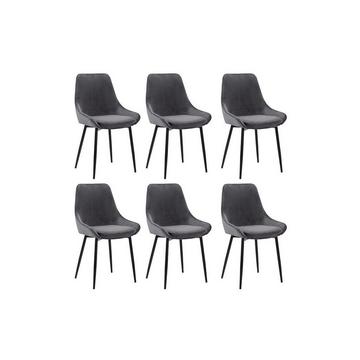 Lot de 6 chaises Velours métal MASURIE