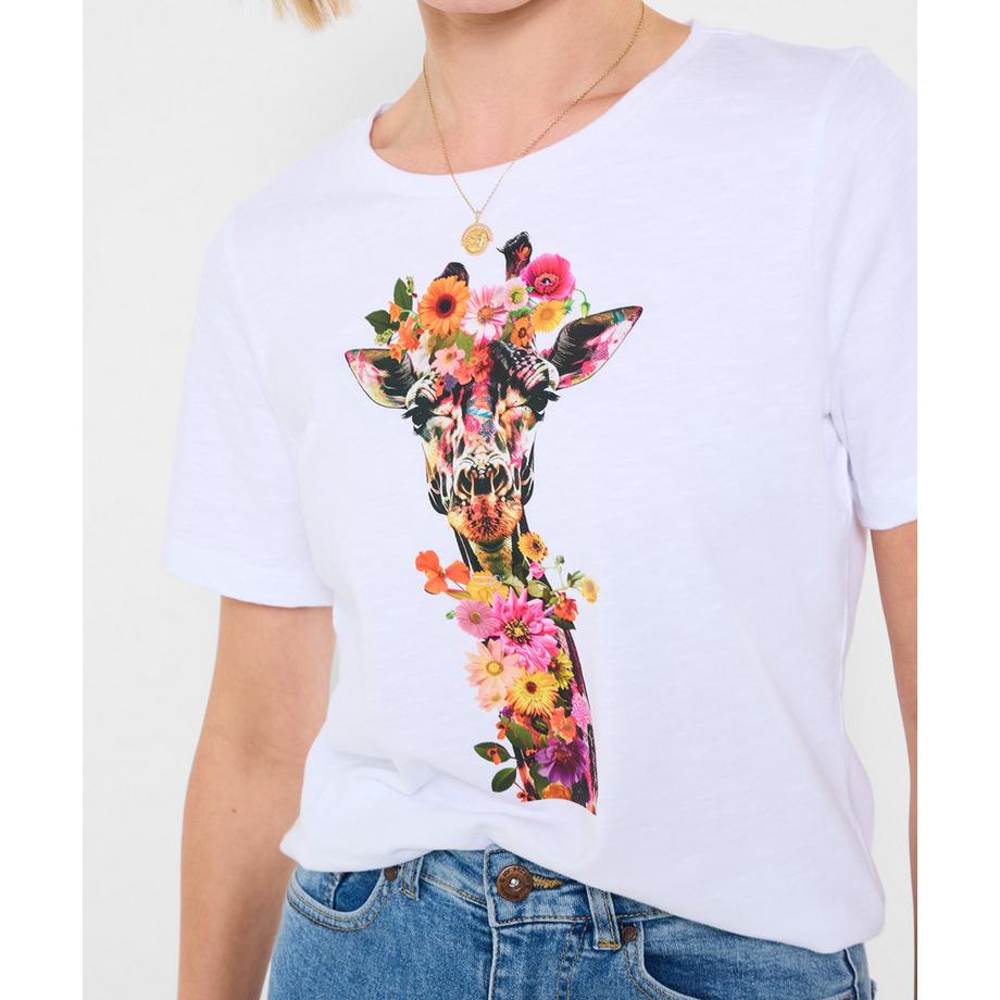 Joe Browns T-Shirt mit Blumen Giraffenmotiv  